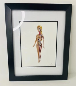JASON FREENY - DISSECTED BARBIE ART -SIGNED & STAMPED FRAME - Picture 1 of 8