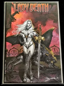 Lady Death Fantasies Dragon Wolf Edition Gastony #21/99 Signed + COA - Picture 1 of 2