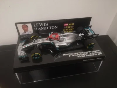Hamilton 2019 MINICHAMPS Mercedes F1 W10 EQ Power Monaco GP F1 World Champion  - Photo 1/4