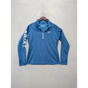 Ariat Tek Cold Series Pullover Womens Size L Blue 1/2 Zip Athletic Top - Picture 1 of 8