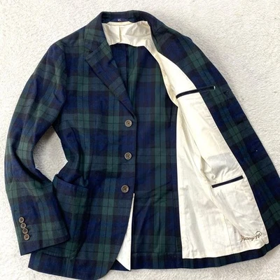 45R 45rpm Reloj Negro Cuadros Chaqueta A Medida Algodón Para Hombre Talla 2 Hecho en Japón Foto 1 de 4