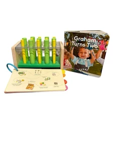 Lovevery Wooden Posting Stand, Book, Guide - The Companion Play Kit Months 22-24 - Picture 1 of 4