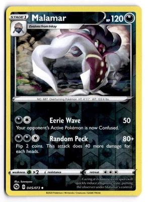Malamar Reverse Holo Champion's Path 45/73 - Image 1 of 2