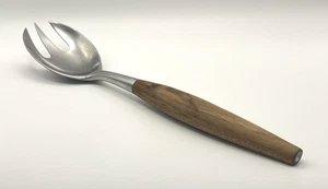 Dansk Fjord Stainless Steel Teak Handled Serving Fork Made in Germany - Picture 1 of 10