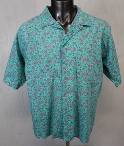 Vintage Herren Generra Collection Hemd Knopfleiste Schlaufenkragen geblümt Größe XL - Bild 1 von 8