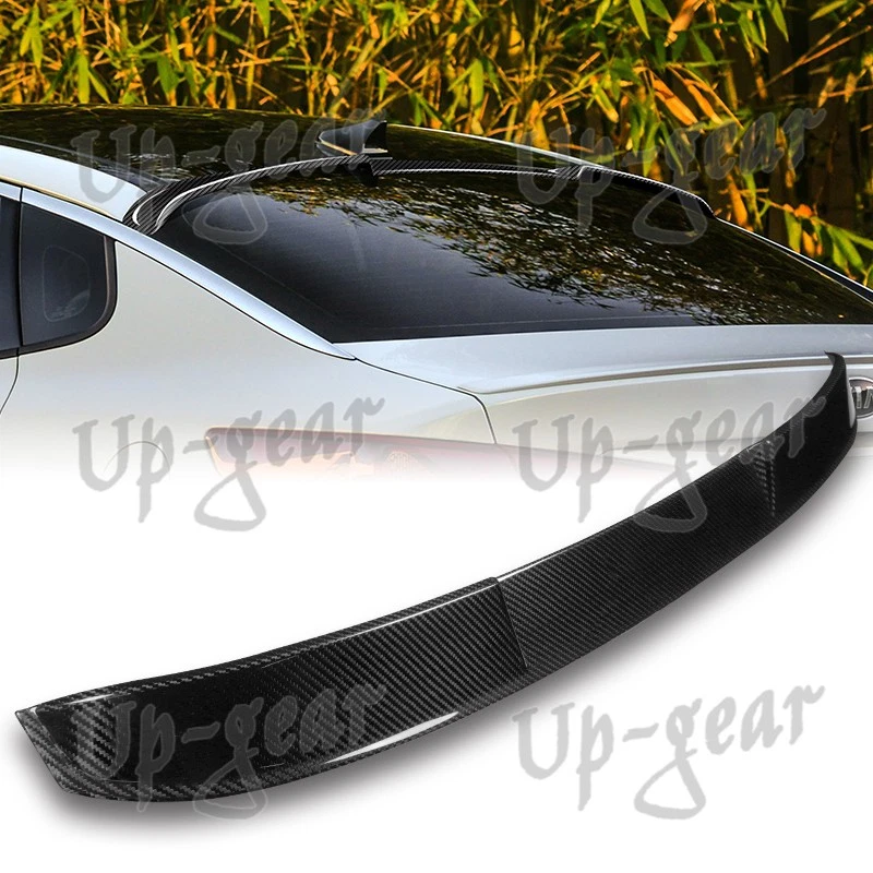 For 2016 - 2020 Kia Optima K5 V-Style Carbon Fiber Rear Roof Window Spoiler - Image 1 of 4