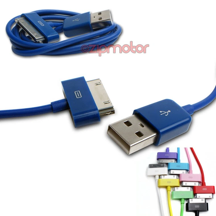 20X 10FT 30PIN USB SYNC DATA CHARGER BLUE DOCK CABLE IPHONE 4S IPOD TOUCH IPAD - Image 1 of 1