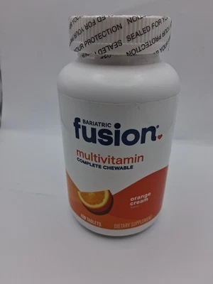 Multivitamínico Completo Masticable Fusión Bariátrica 120 Comprimidos Sabor Crema Naranja Foto 1 de 4