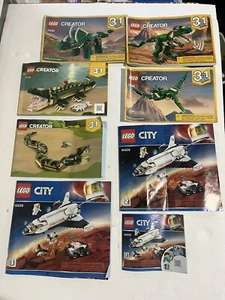 🎆Lego mixed Lot Instruction Manuals LEGO Pamphlets Instruction Books Lot Of 8 - Picture 1 of 9