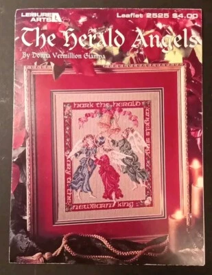 THE HERALD ANGELS by Leisure Arts # 2525 Counted Cross Stitch Sampler - Image 1 of 2