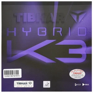 Ping pong profesional de goma de tenis de mesa TIBHAR HYBRID K3 2,0 mm - Imagen 1 de 6