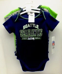 Seattle Seahawks Offizieller NFL Body Baby Strampler Kleinkind - 3er Pack Set Neu - Bild 1 von 7