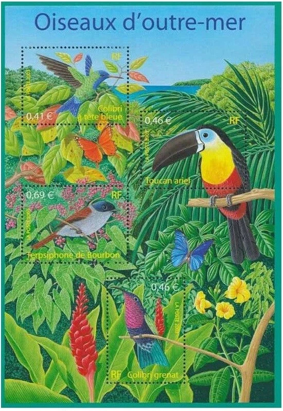 France Bloc feuillet BF 56 Neuf** Oiseaux d'outre-mer 2003 - Photo 1/1