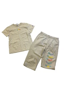 Champion Damen 2p Set 100 % AUTHENTISCH Größe Medium T-Shirt und Hose creme - Bild 1 von 9