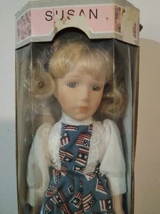 Porcelain Doll 12" SUSAN from USA  by Dollar General Collection - Vintage - Picture 1 of 7