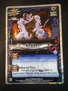 Yu Yu Hakusho TCG CCG Byakko Feline Warrior TC21 Exile Spirit Pack 4 Foil Card