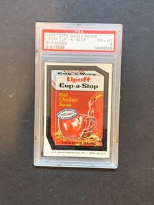 1974 Topps Wacky Packages Lipoff Cup A Slop 8th Series Tan Back PSA8 NM MT - Picture 1 of 2