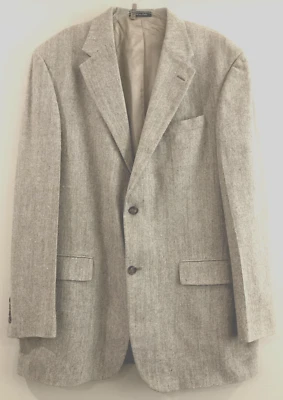 Chaqueta Blazer Deportiva Oscar De La Renta Talla 44L Vintage 100% Seda Beige Excelente Foto 1 de 4