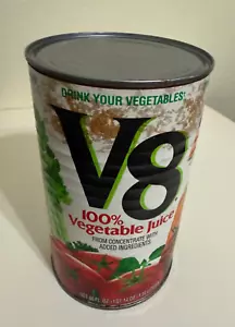 Etichetta cartacea vintage 46 oz. Lattina vuota in latta originale V-8 cocktail succo di verdura - Foto 1 di 7