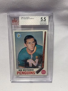 1969-70 TOPPS #113 BOB WOYTOWICH Defense Pittsburgh Penguins *BGS Graded 5.5 EX+ - Picture 1 of 2