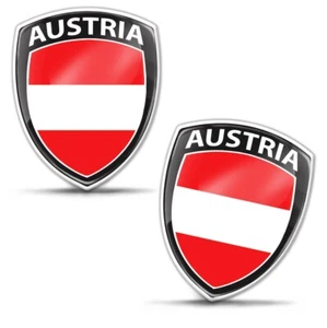 2 x Pegatinas Coche Moto Bicicleta Casco Portátil Austria Bandera Austria Bandera - Imagen 1 de 8