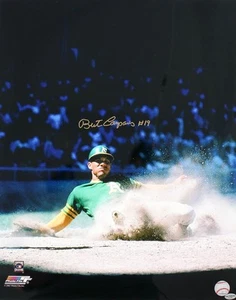 BERT CAMPANERIS SIGNED 16x20 PHOTO OAKLAND & KC A's RANGERS ANGELS NY YANKEES - Picture 1 of 3