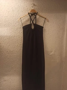 PROENZA SCHOULER WHITE LABEL HALTER KNIT JERSEY DRESS BLACK size  Small NEW !! - Picture 1 of 8