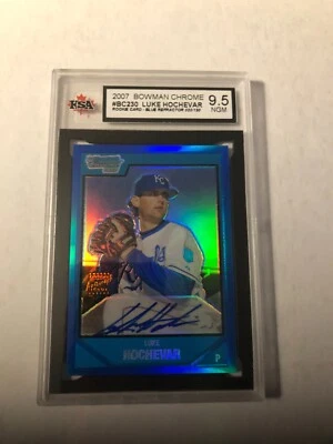2007 Bowman Chrome Luke Hochevar Auto Blue Refractor Rookie 20/150 Graded 9.5 - Image 1 of 2