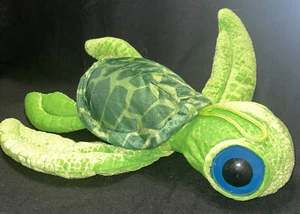 Sechs Flaggen Plüsch Karneval Preis Meeresschildkröte RIESIGE Augen grün Stofftier 16 Zoll - Bild 1 von 5