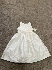 Isabel Garreton Off-White 100% Silk Youth Size 6 Dress $228 *defect* - Picture 1 of 9
