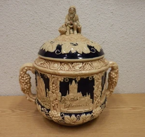 Bowle-Topf 2940 Steingut Keramik Trauben Burgen Pfalz Burg Eltz Vintage - Bild 1 von 8