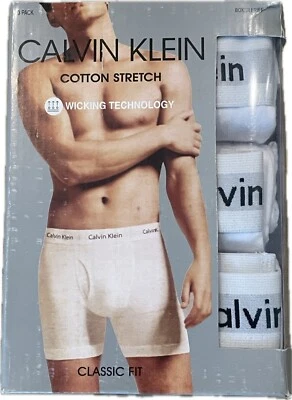 Calvin Klein Cotton Stretch 3-Pack Men's Underwear Trunks Black/White/Grey - Image 1 of 2