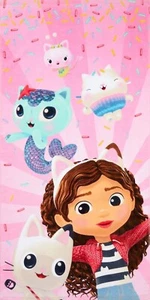 Toalla de playa para casa de muñecas Gabby's para niños mide 27 x 54 pulgadas nueva con etiquetas 90% algodón - Imagen 1 de 1