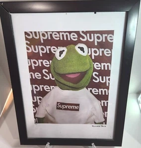 Supreme Kermit The Frog Fairchild Paris Framed Print 115/1000 RARE *Flawed Frame - Picture 1 of 12