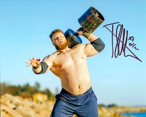 Foto firmada por Tom Stoltman 10x8 del hombre más fuerte del mundo autógrafo recuerdos + certificado de autenticidad - Imagen 1 de 2
