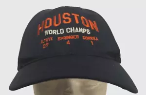 Houston Astros MLB Campeones Mundiales Altuve 27 Springer 4 Correa Gorra Azul Talla Única - Imagen 1 de 3