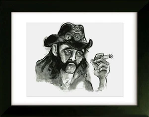 Limited Edition ART with Frame - Lemmy Kilmister - Art by SLAZO - 16x20 - Picture 1 of 3