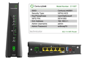 CenturyLink Technicolor C1100T DSL VDSL2 Modem 802.11n WiFi Wireless Router - Picture 1 of 1
