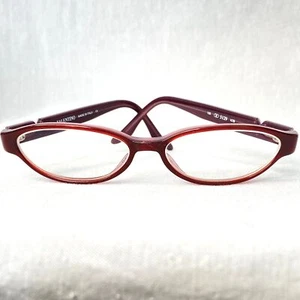 Valentino Eyeglasses Made In Italy 135 V5129 K7B Maroon Brown Gold Accents - Picture 1 of 9