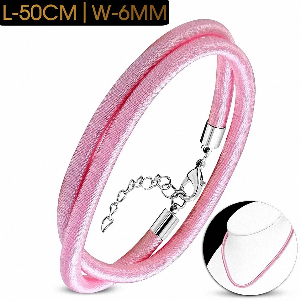 50cm 6mm Girocollo IN Caucciù Per Stoffa Alla Moda Con IN Cuiv - Immagine 1 di 1