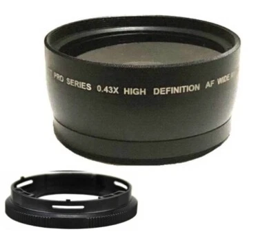 0.43X Wide Angle Lens For Olympus Tough TG-7 TG-6 TG-5 TG-4 TG-3 TG-2 TG-1 - Image 1 of 3