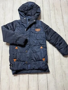 Z. ZhuaiTu Boys Blue Long Sleeve Full Zip Fashion Boy Logo Hooded Puffer Jacket - Picture 1 of 7