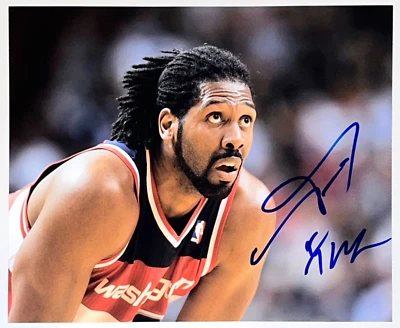 Nene Hilario 签名 8 x 10 照片 华盛顿奇才 丹佛掘金 巴西 NBA — 第 1/4 张图片