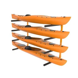 Wall Kayak Storage Rack, 4-Capacity Wall Mounted Kayak Holders for Kayak Canoe P - Picture 1 of 1