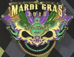 Hard Rock Cafe ONLINE 2015 MARDI GRAS PIN Jester Party 3-D MASK Beads HRC #82337 - Picture 1 of 2