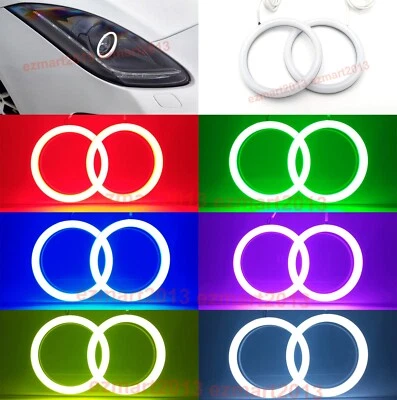 cotton RGB halo ring for Jaguar F-Type 14-17  headlight angel eye DRL bluetooth — 第 1/4 张图片