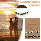 Matching Yin and Yang Adjustable Rope Bracelets For Best Set 2` Friends of Q4Y2