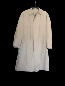 London Fog Mens Khaki Lightweight Trench Coat Size 38L Classic Fit - Picture 1 of 16
