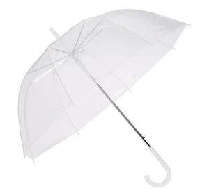Reginary 2er-Pack Hochzeit Regenschirme automatisch öffnen Stick klar J-Griff weiß 41 Zoll - Bild 1 von 4