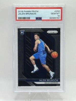 2018-19 Panini Prizm Basketball Jalen Brunson #250 Rookie Card RC Graded PSA 10 - Image 1 of 2